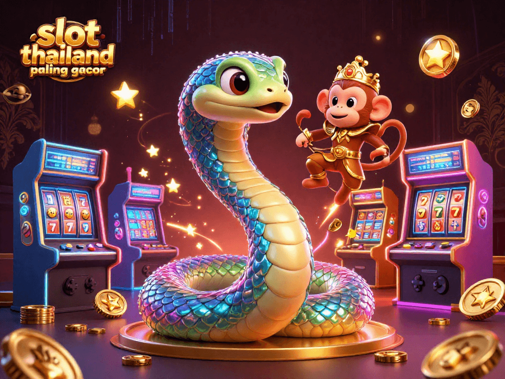 Experience thrilling gameplay with slot thailand paling gacor's vibrant casino elements in a dynamic 3D scene.
