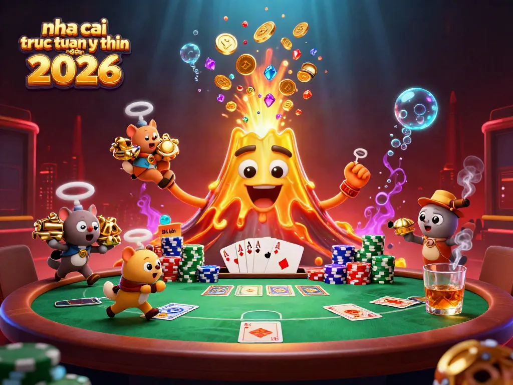 Experience the thrill of winning with nha cai truc tuyen uy tin hàng đầu 2026, featuring a vibrant 3D casino scene.