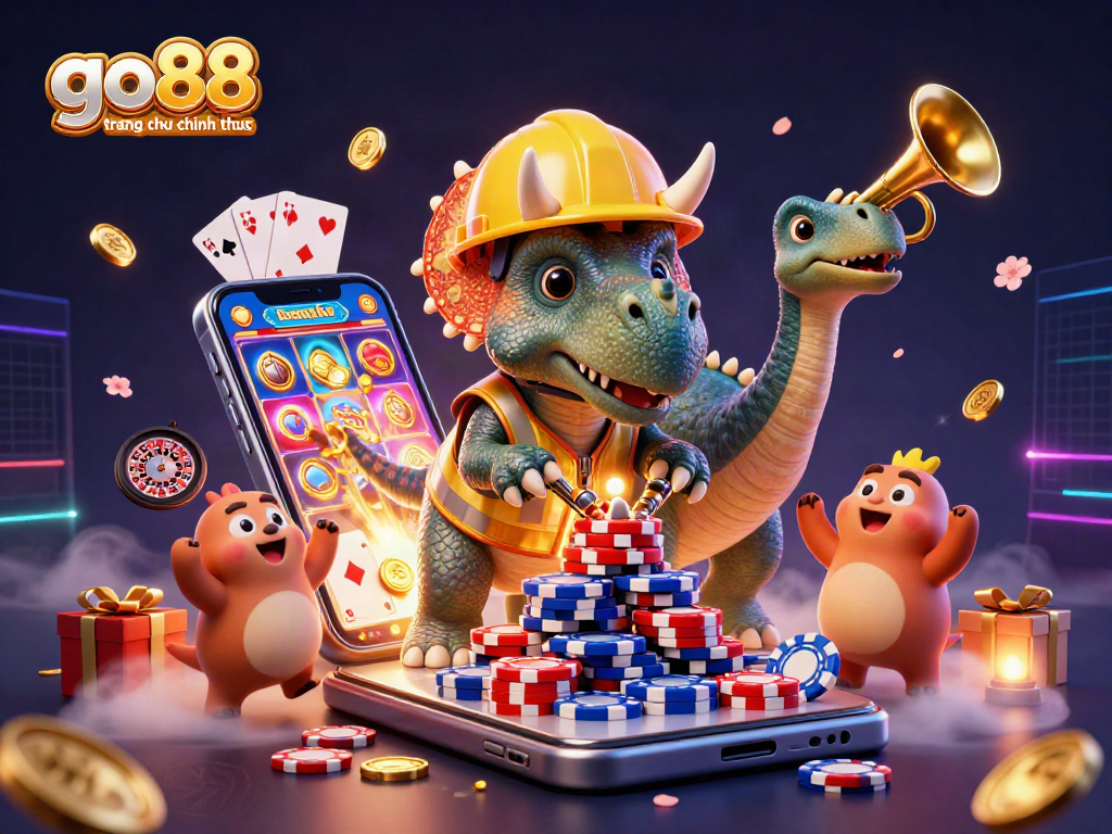 Engage with go88 trang chu chinh thuc through an exciting casino-themed illustration showcasing vibrant gaming elements.