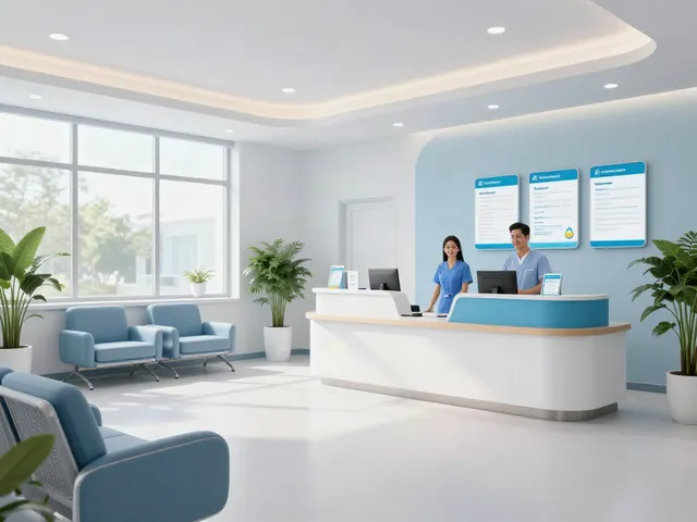 Online healthcare services: do promethazine make you sleepy in a modern clinic setting, providing patient care and consultation.
