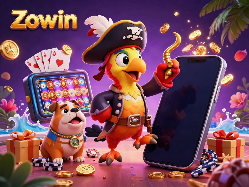 Engage with Zowin’s vibrant casino adventure featuring a pirate captain, bulldog first-mate, and a cat navigator.